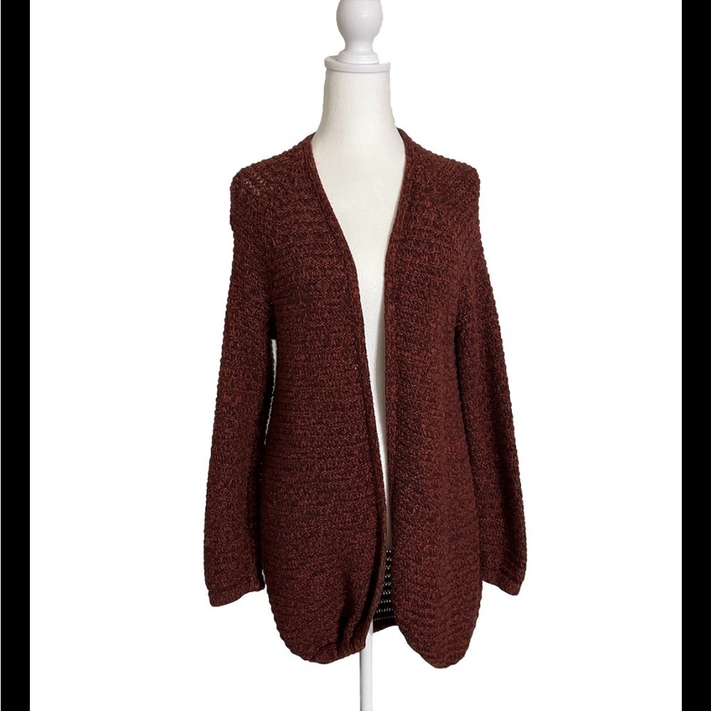 American Eagle Fall Tones Knit Open Front Cardigan Sweater Small